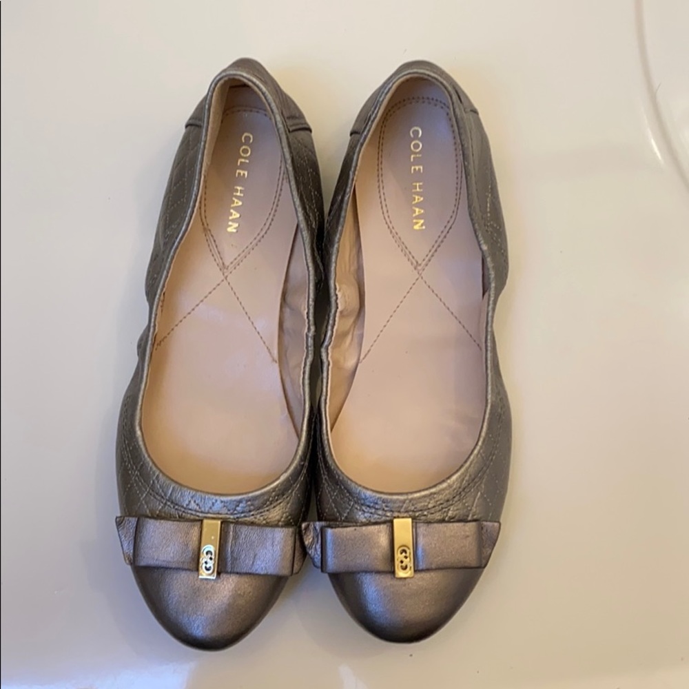 Cole Haan Metallic Ballet Flats